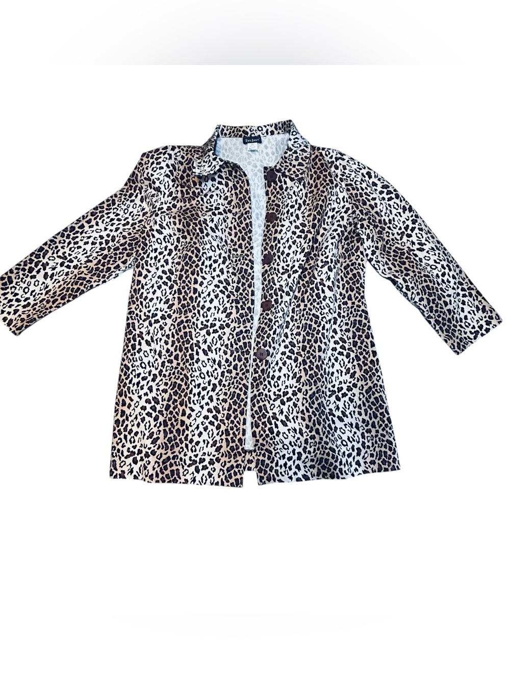Tara Jones Leopard Print Trench Coat - Women's Black & Cream Animal Print
